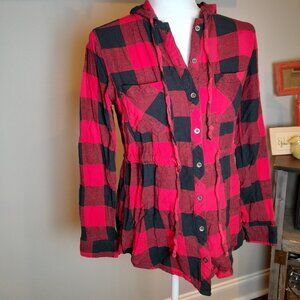 Red and Black Buffalo Check Button Down + Hood #GeorgiaBulldogs #Christmas